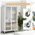 Rolling Closet Storage Organizer with Hanging Rods