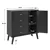 Modubox Milo Mid-Century 4 Drawer Chest with Door in Black