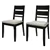 Elegant 7-Piece Wooden Dining Chair Set in Black – Timeless Comfort