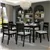 Elegant 7-Piece Wooden Dining Chair Set in Black – Timeless Comfort