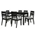 Elegant 7-Piece Wooden Dining Chair Set in Black – Timeless Comfort