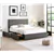 Grey Fabric Storage Bed with Button Tufting Headboard - King