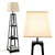 3 Tiers Shelves Trapezoidal Floor Lamp