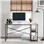 55'' Computer Desk with 2-Tier Shelf, Metal Frame, for Home and Office