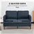 Bluestone Steel-Leg Loveseat