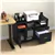 Spacious Printer Stand with Charging Station, USB Ports, Lockable