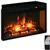 27' Electric Fireplace Insert, Retro Heater, Log Flame, Remote, Black