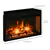 27' Electric Fireplace Insert, Retro Heater, Log Flame, Remote, Black