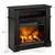 Electric Fireplace with Mantel, Freestanding Heater, Remote, Brown