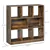 3-Tier Storage Shelf Bookcase, Home Organizer for Office, Rustic Brown