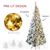 Easy Assembly 7.5ft Prelit Flocked Christmas Tree - Warm White Lights