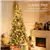 Easy Assembly 7.5ft Prelit Flocked Christmas Tree - Warm White Lights