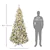 Easy Assembly 7.5ft Prelit Flocked Christmas Tree - Warm White Lights