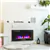 Wall-Mounted Electric Fireplace, 7-Color Flame, 750/1500W