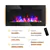 Wall-Mounted Electric Fireplace, 7-Color Flame, 750/1500W