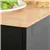 Solid Wood Top & Ample Storage Sideboard Buffet Cabinet - Black