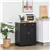 Solid Wood Top & Ample Storage Sideboard Buffet Cabinet - Black