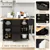 Solid Wood Drop Leaf Kitchen Island with 3 Drawers & Towel Rack, Black