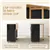 Solid Wood Drop Leaf Kitchen Island with 3 Drawers & Towel Rack, Black