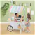 Wooden Ice Cream Cart Playset on Wheels