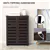 Slim Shoe Cabinet - Ample Storage for 15 Pairs - 5-Tier - Dark Brown