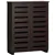 Slim Shoe Cabinet - Ample Storage for 15 Pairs - 5-Tier - Dark Brown