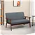 Stylish Dark Grey Loveseat Sofa