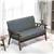 Stylish Dark Grey Loveseat Sofa