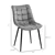 Modern Grey Velvet Upholstered Dining Chairs - Set of 4