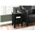 BLACK / GREY TOP NIGHT STAND WITH STORAGE