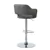 BARSTOOL - LIGHT GREY / CHROME METAL HYDRAULIC LIFT