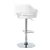 BARSTOOL - WHITE / CHROME METAL HYDRAULIC LIFT