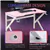 Gaming Desk with Headphone hook - Pink