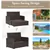 Multifunction Patio Rattan Sofa Backrest Footstool Set