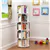 5 Tier 360° Rotating Stackable Shelves Bookshelf Organizer(White)