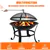 ToyTexx 22 Inch Round Fire Pit with Cover BBQ Grill