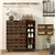 Shoe Storage with Open Shelves - Brown