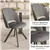 Set of 2 Dining Chairs with Fabric Upholstery and Hollow Backrest