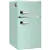 2-Door Mini Fridge with 7 Adjustable Temperature Modes (Green)