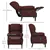 Push Back Recliner Chair -Brown