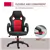 Padded Headrest Racing Gaming Chair with High Back, Wheels & Tilt Func