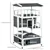 4-Floor Wood Outdoor Cat House Catio, Fun Entrances, Perch, Grey