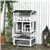 4-Floor Wood Outdoor Cat House Catio, Fun Entrances, Perch, Grey