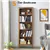 Brown 5-Tier Wooden Bookcase, 167 cm - Open Shelves for Home, Bedroom