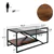 ODIKA Waterfall Glass Top Coffee Table, 110 cm, wood, with storage