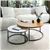 ODIKA 2-Piece Nesting Coffee Tables, 2-Tone Wood and Metal Frame Home