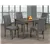 Grey Finish 5 Piece Dining Set With Grey Bonded Leather Chairs