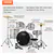 Drum Set 5-Piece 22 in Complete Full Size Drum Kit with Stand