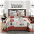 MarCielo Christmas Quilt Set King Size - Snowman Owl Car Design - 3Pcs