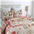 MarCielo Christmas Quilt Set King Size - Snowflake Deer Design - 3 Pcs